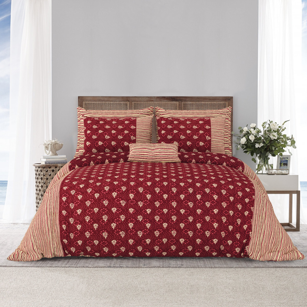 Rajasthali King Size Bedsheet 100% Pure Cotton Bedsheeet With Two Pillow Cover Set of 18 Bedsheet
