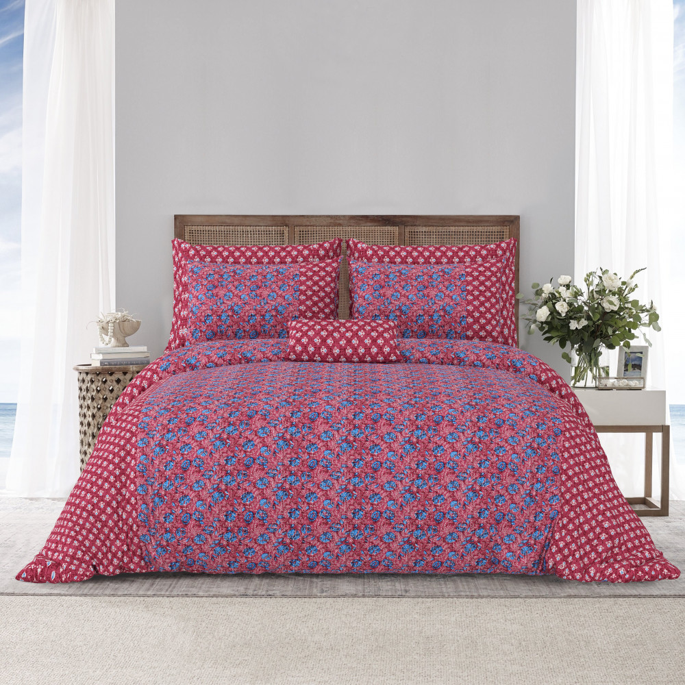 Rajasthali King Size Bedsheet 100% Pure Cotton Bedsheeet With Two Pillow Cover Set of 18 Bedsheet