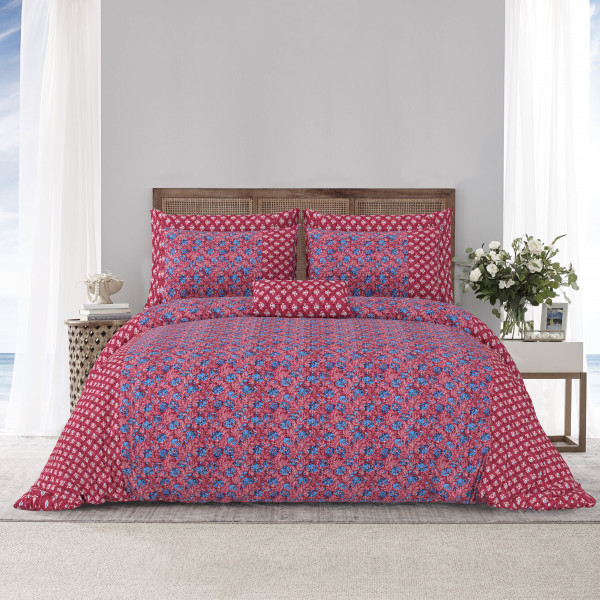 Rajasthali King Size Bedsheet 100% Pure Cotton Bedsheeet With Two Pillow Cover Set of 18 Bedsheet