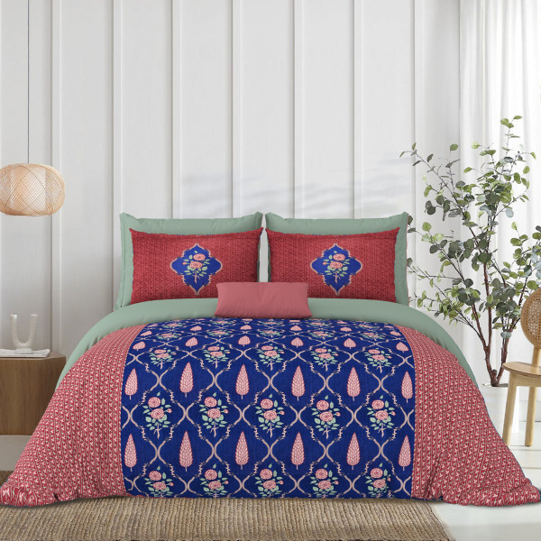 Rajasthali King Size Bedsheet 100% Pure Cotton Bedsheeet With Two Pillow Cover Set of 18 Bedsheet