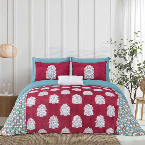 Rajasthali King Size Bedsheet 100% Pure Cotton Bedsheeet With Two Pillow Cover Set of 18 Bedsheet