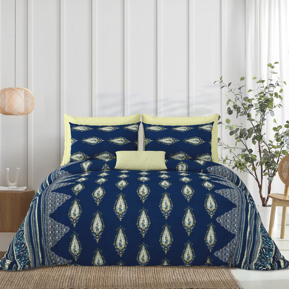 Rajasthali King Size Bedsheet 100% Pure Cotton Bedsheeet With Two Pillow Cover Set of 18 Bedsheet
