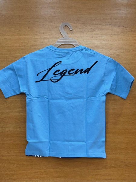 SKY BLUE PRINTED BOYS T-SHIRT