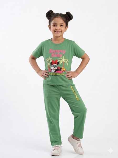 SAGE GREEN COLOR GIRLS CORD SET