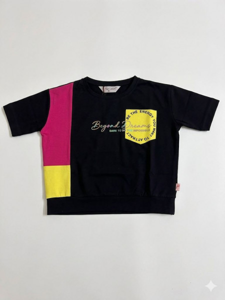 DARK NAVY COLOR GIRLS CORD SET