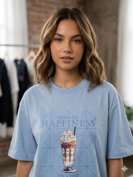 LIGHT BLUE OVERSIZED T-SHIRT