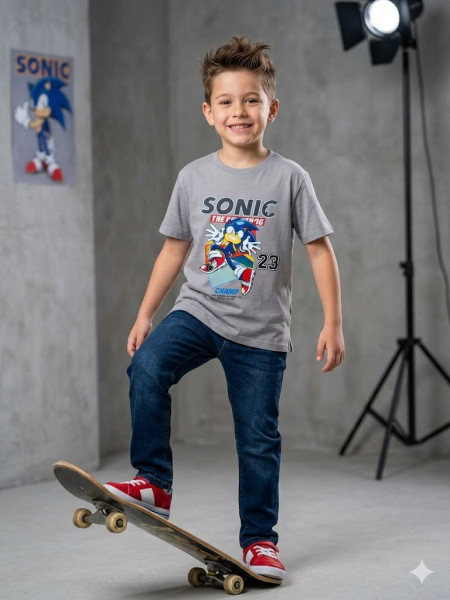 GREY COLOR PRINTED BOYS T-SHIRT