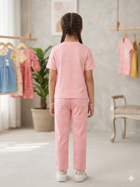 LIGHT PEACH COLOR GIRLS CORD SET