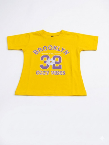 BRIGHT YELLOW COLOR GIRLS CORD SET