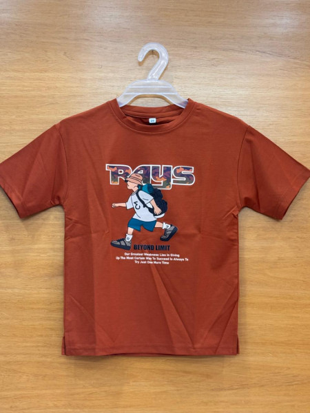 RUST COLOR BOYS T-SHIRT
