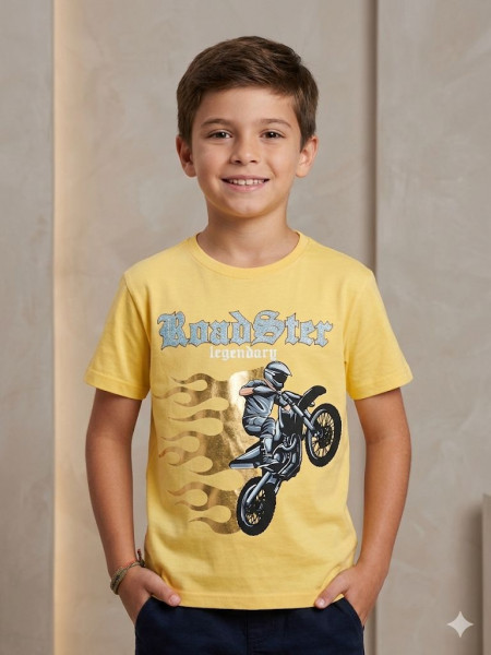 YELLOE BIKE PRINTED BOYS T-SHIRT