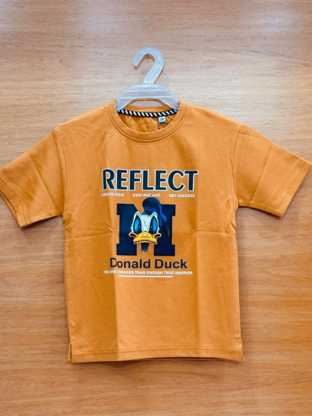 MUSTARD COLOR BOYS PRINTED T-SHIRT