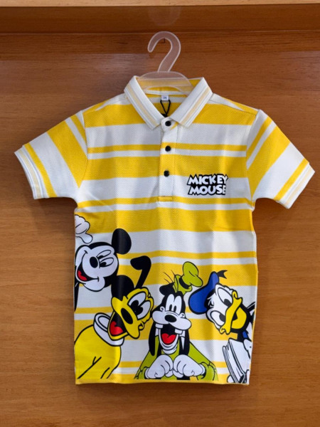 BOYS YELLOW COLOR CARTOON PRINT T-SHIRT