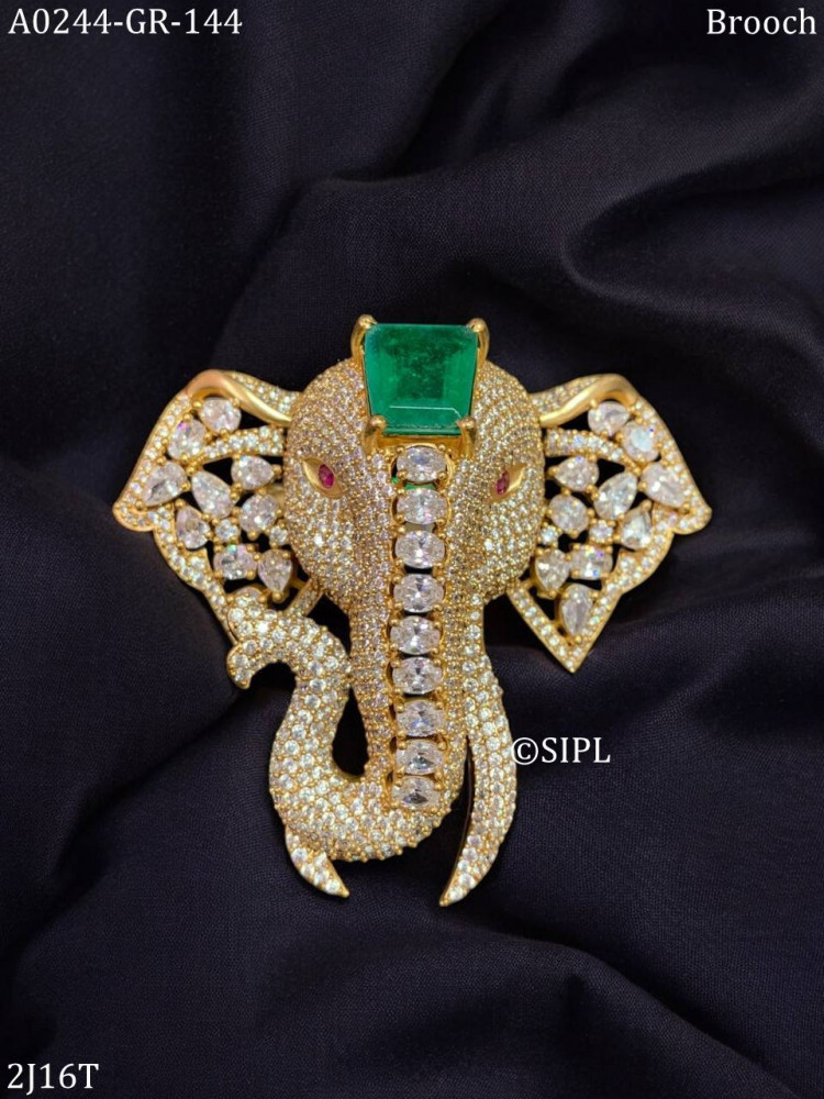 Image of Elephant Designer Brooch