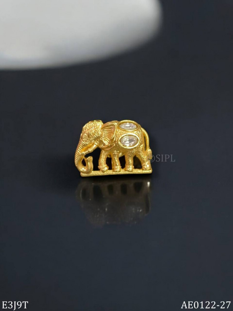 Image of Traditional Indian elephant designer button