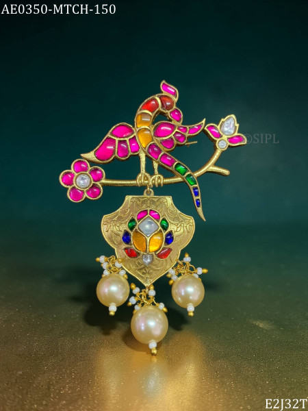 Beautiful kundan designer brooch