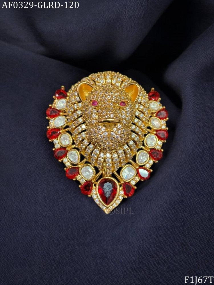 Image of American diamond loin designer brooch