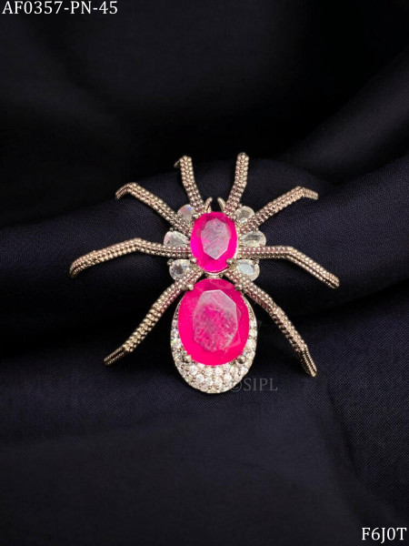 Spider designer brooch
