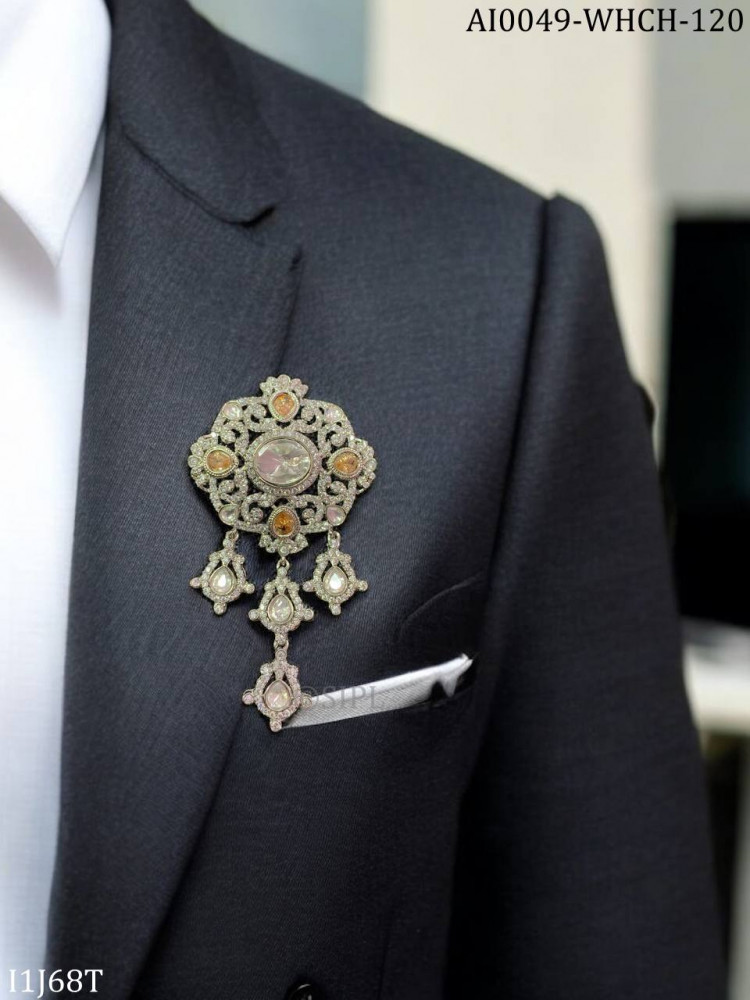 Image of Morden Moissanite Brooch