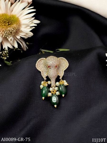 American Dimond Elephant Brooch