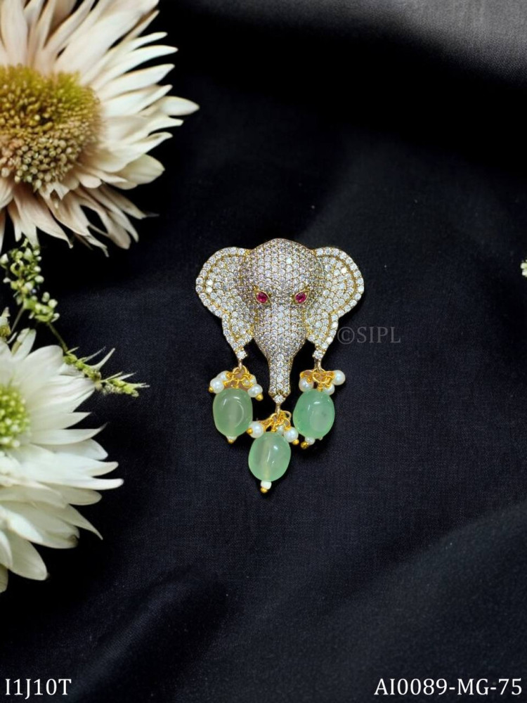 Image of American Dimond Elephant Brooch