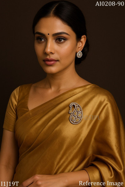 Paisley designer brooch