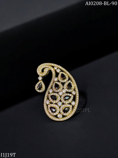 Paisley designer brooch