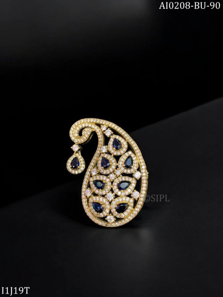 Paisley designer brooch