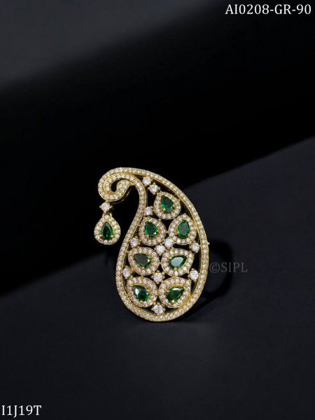 Paisley designer brooch