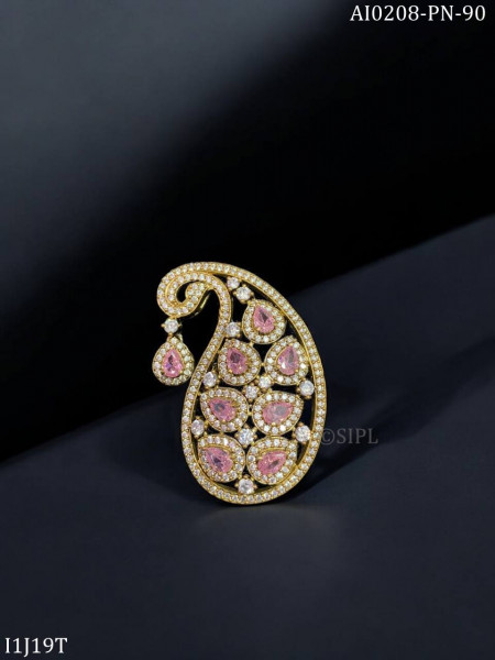 Paisley designer brooch