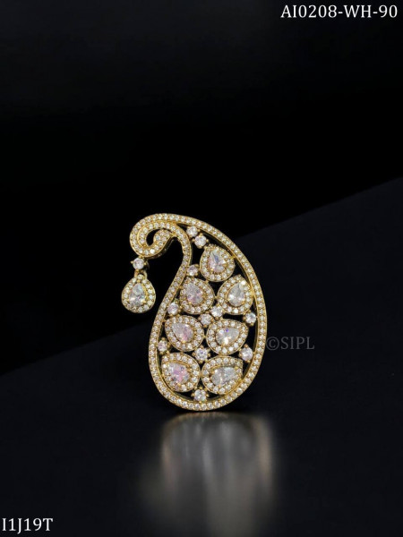 Paisley designer brooch