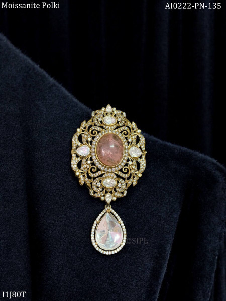 Trending moissanite brooch