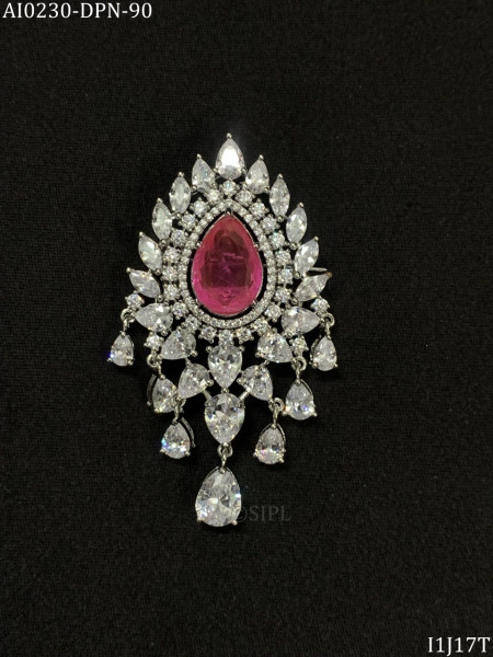 American diamond luxury brooch