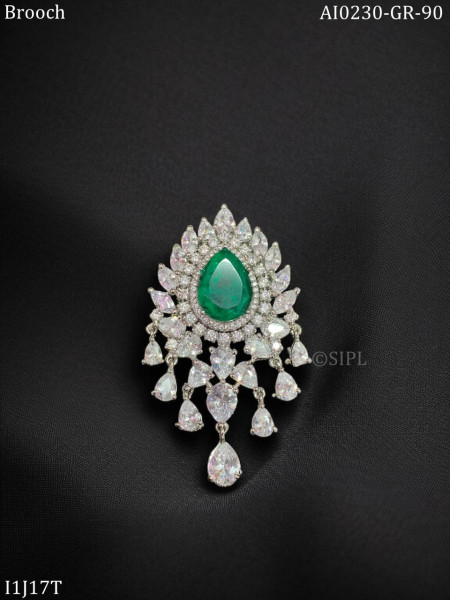 American diamond luxury brooch