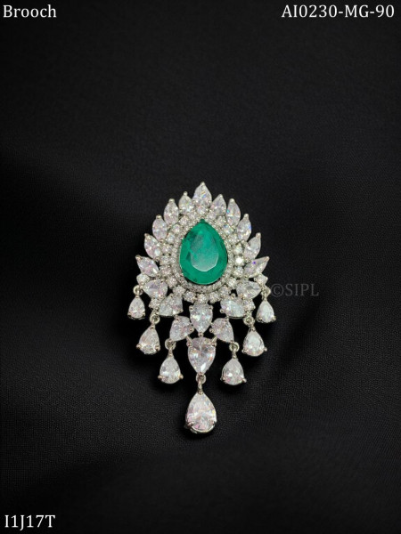American diamond luxury brooch