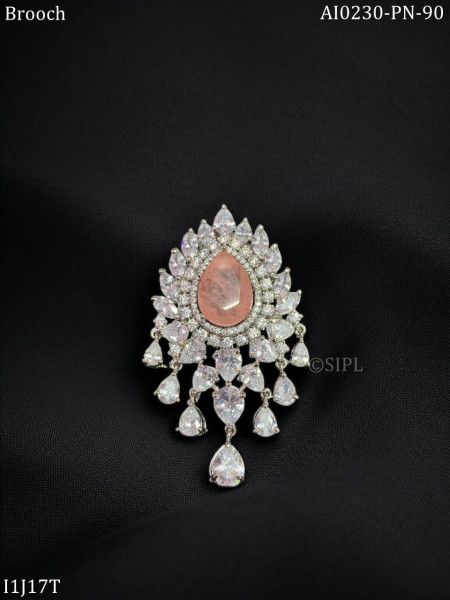American diamond luxury brooch