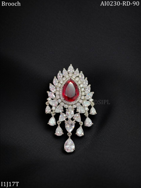 American diamond luxury brooch