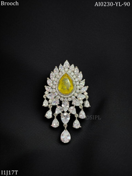 American diamond luxury brooch