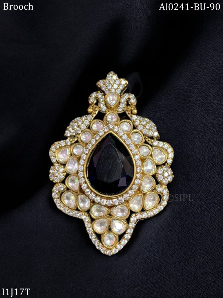 Unique moissanite brooch