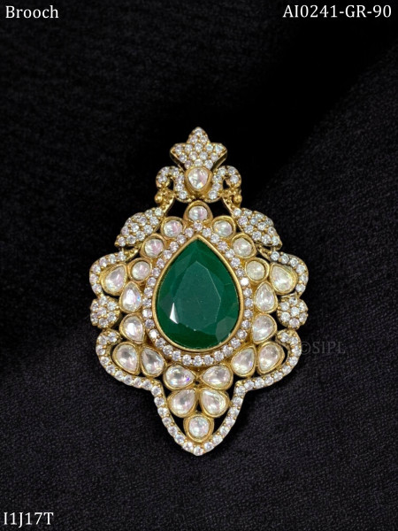 Unique moissanite brooch
