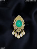 Beautiful Moissanite Polki Brooch