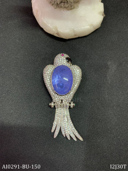 Parrot designer brooch