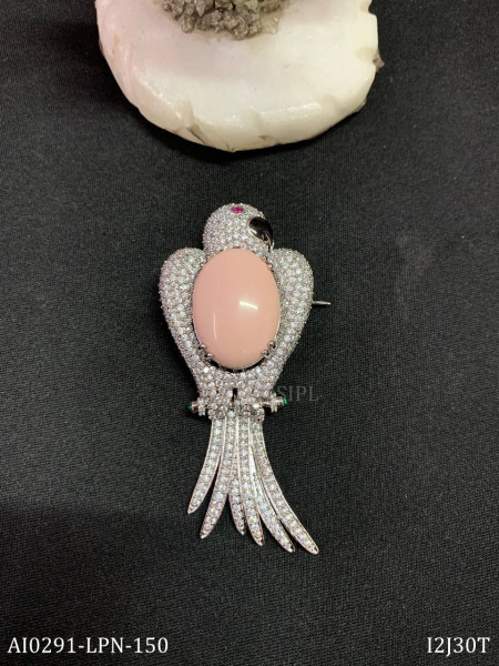 Parrot designer brooch