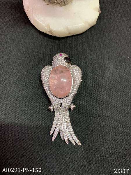 Parrot designer brooch