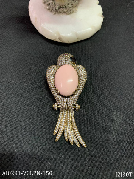 Parrot designer brooch