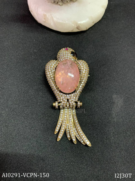 Parrot designer brooch