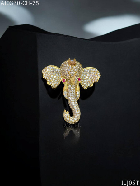 Luxury elephant brooch