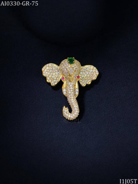 Luxury elephant brooch