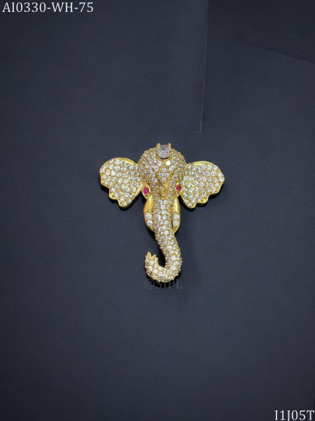 Luxury elephant brooch