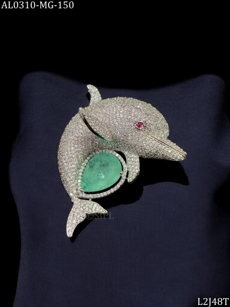 Summertime special dolphin brooch